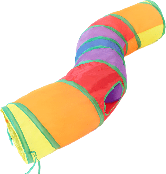Meow N Roll Colorful Rainbow Tunnels for Endless Cat Fun
