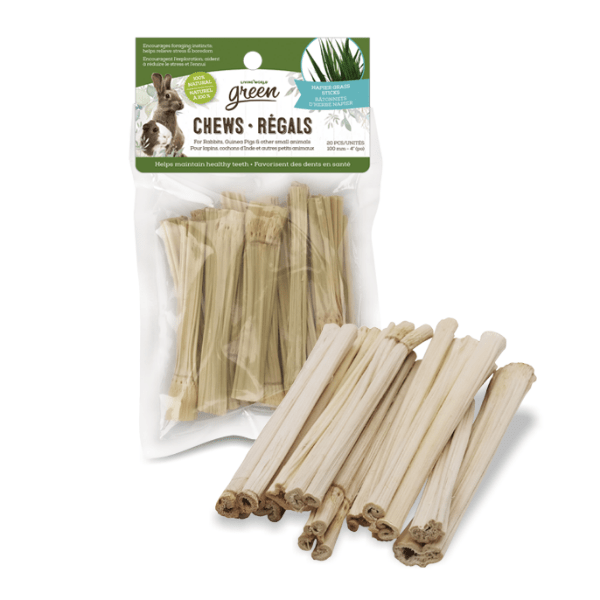 Living World Natural Napier Grass Chews for Small Animals in Various Shapes