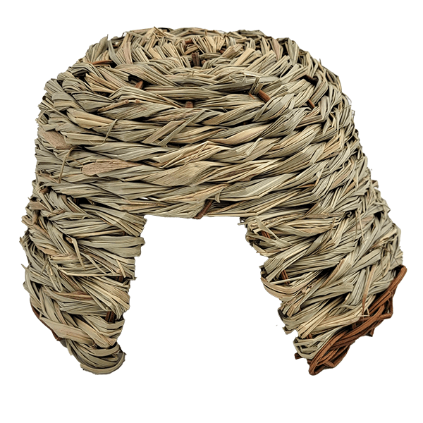 All - Natural Hand - Woven Willow and Grass Moss Hollow Small Pet Nature Hut
