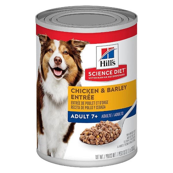 Hill's Science Diet Canned Dog Food for Adult Dogs 7+ - Chicken & Barley Entree, 13 Ounce Can
