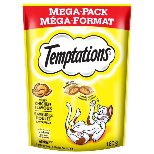 Temptations Irresistible Chicken Flavor Cat Treats with Crunchy & Soft Textures