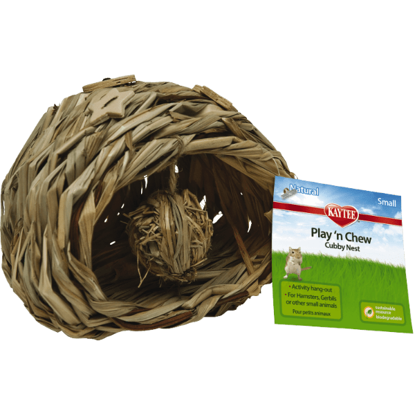 Kaytee Small Animal Play and Chew Cubby Nest for Hamsters, Gerbils, Mice and Other Small Pets