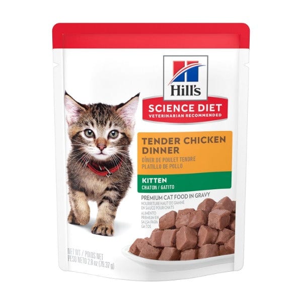 Science Diet Tender Kitten Food Pouch with Delicious Chicken Dinner