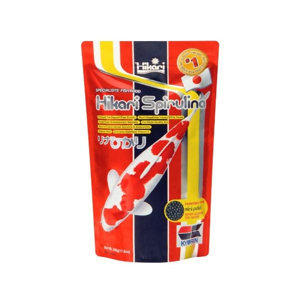 Hikari Mini Floating Pellet Koi Food with Spirulina for Color Enhancement