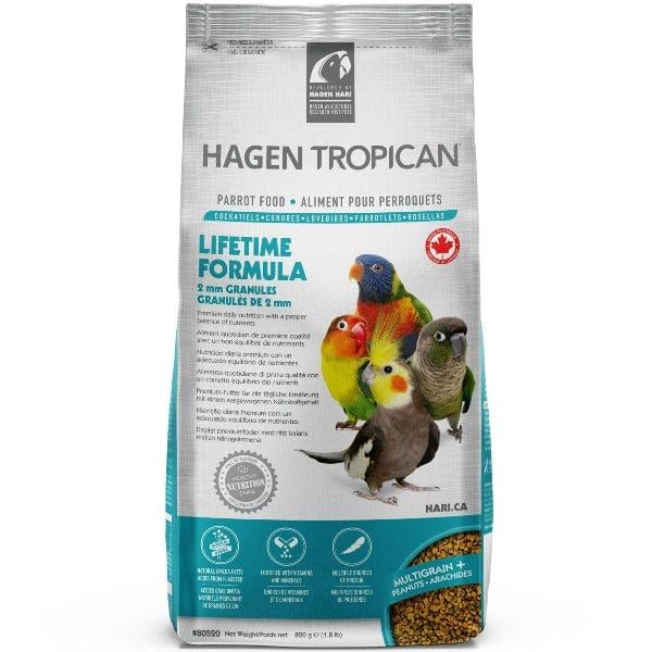 2mm Granules of Tropican Lifetime Formula Ideal for Parrots