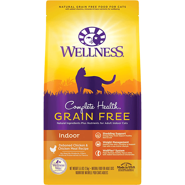 Wellness Complete Health Grain-Free Indoor Dry Cat Food with Deboned Chicken