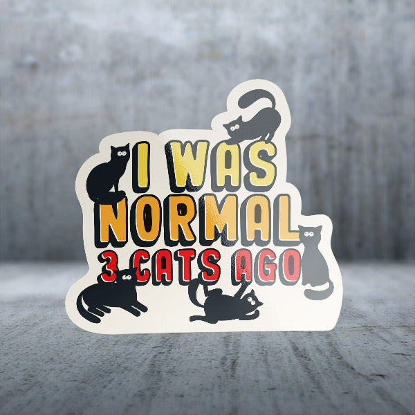 Pet Sticker Pack - Cat Sayings, Normal Three Cats Ago Design, Set of Small and Large Stickers