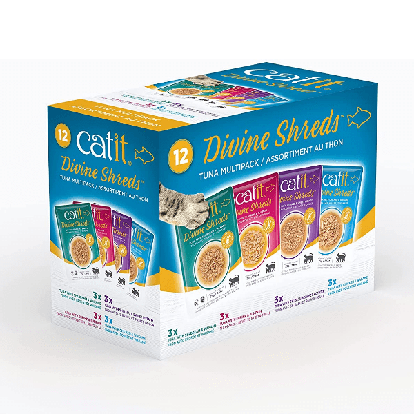 Catit Multipack Tuna Divine Shreds - Premium Cat Food Topper