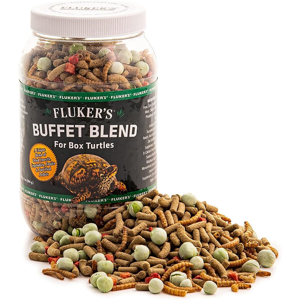 Fluker's Premium Box Turtle Food Formula - Buffet Blend with Essential Nutrients