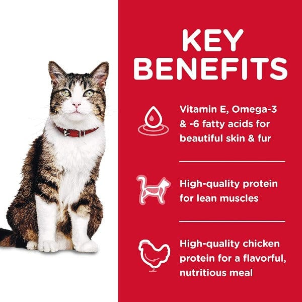 Hill's Science Diet Adult Dry Cat Food - Chicken Recipe for Hairball Control