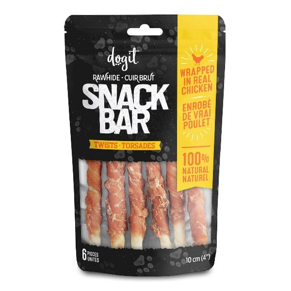 Dogit Chicken-Wrapped Snack Bar Twists: All-Natural Dog Treats