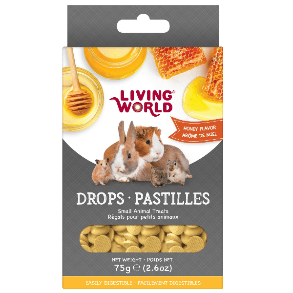 Living World Small Animal Treats - Honey Flavored Drops for Beloved Pets