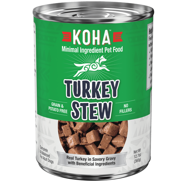 KOHA Canned Turkey Stew Dog Food - Ideal for Sensitive Dogs