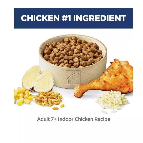 Hill's Science Diet Dry Cat Food - Indoor Adult 7+ Chicken Recipe