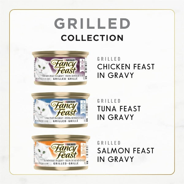 Purina Fancy Feast Variety Pack of Grilled in Gravy Canned Wet Cat Food