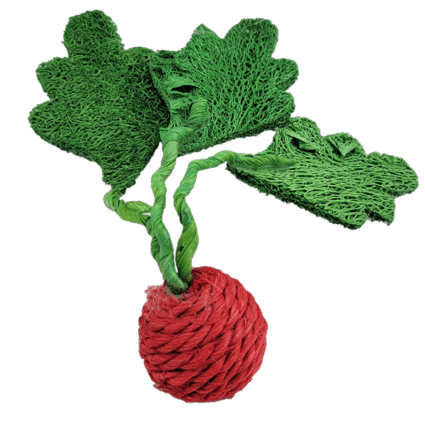 Innovative Moss Hollow Cherry Radish Toy for Small Pets' Dental Health