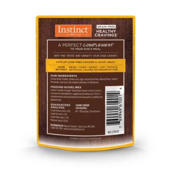 Instinct Grain - Free Real Cage - Free Chicken Recipe Dog Food Pouches