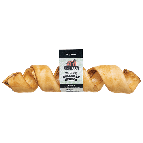RedBarn Beef Hide Puffed Collagen Spring Dog Chew Treat