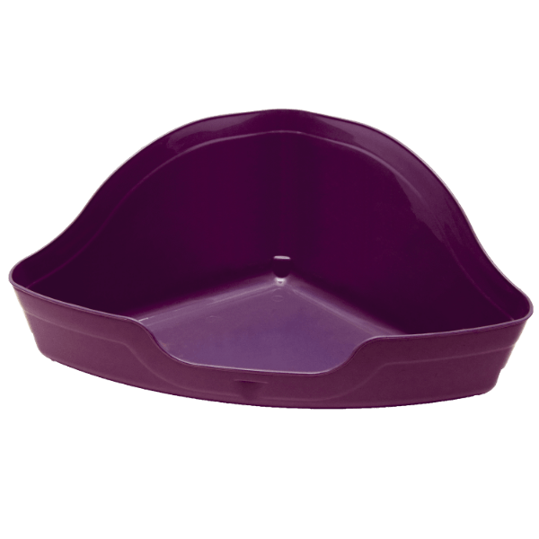 Kaytee Large-Sized High-Corner Litter Pan for Big Ferrets, Bunnies & More