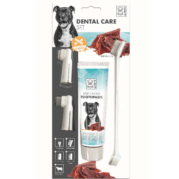 M-PETS Beef Flavored Dental Care Set for Dogs and Cats