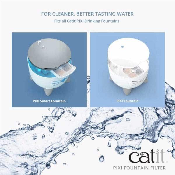Catit PIXI Triple - Action Drinking Fountain Filters for Cats (3 - Pack & 6 - Pack Available)