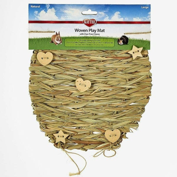 Kaytee Large-Sized Natural Woven Sisal Play Mat with Dye-Free Wood Chews