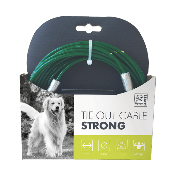 M-PETS Heavy-Duty Dog Tie-Out Cable for Dogs Up to 22.7 kg