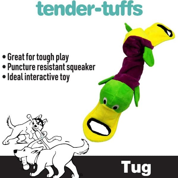 Soft and Durable Tender-tuffs Platypus Plush Interactive Tug Dog Toy for Fetch and Tug-of-War