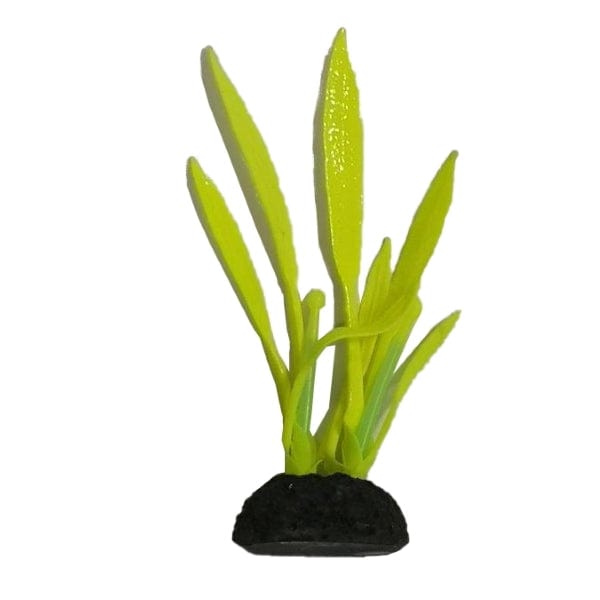 4-Piece Glow Yellow Silicone Cryptocoryne Aquarium Fish Gear Plants