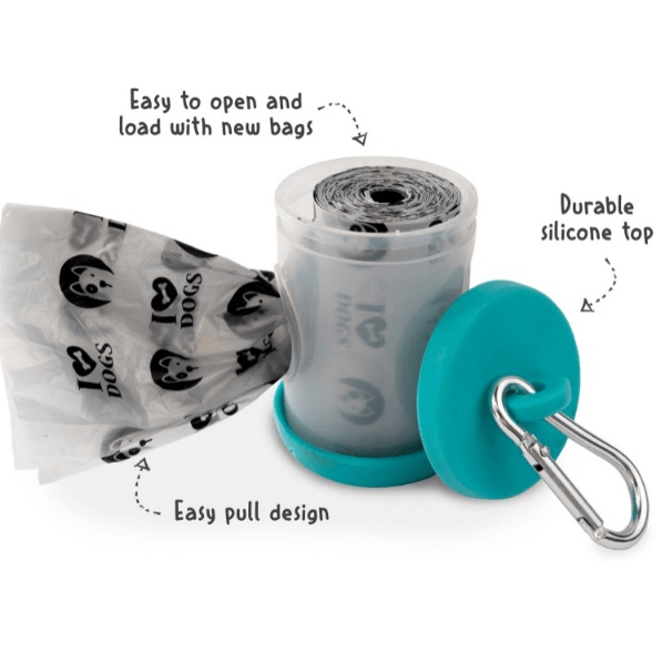 Spotty Transparent Tube Waste Bag Dispenser with 30 Eco - friendly Bags
