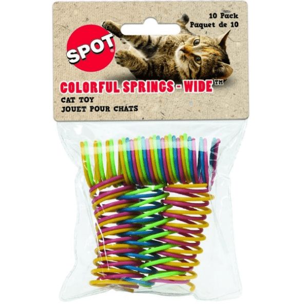 Wide Assorted Colorful Spot Springs Cat Toy Pack