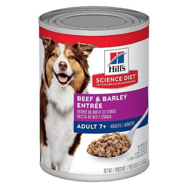 Hill's Science Diet Canned Dog Food for Adult Dogs 7+ - 13oz Beef & Barley Entree