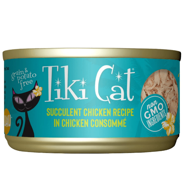 Tiki Cat Luau Gourmet Canned Cat Food with Succulent Chicken Recipe