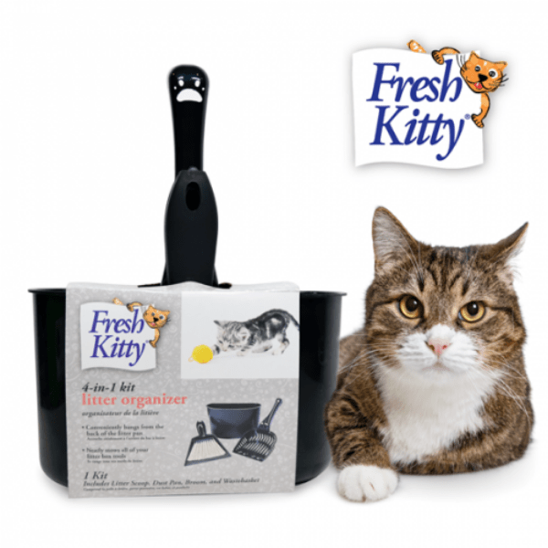 Fresh Kitty All-in-One Deluxe Cat Litter Box Cleaning Organizer Kit