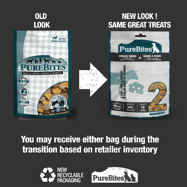 PureBites 120g Freeze-Dried High-Value Beef & Cheese Dog Treats