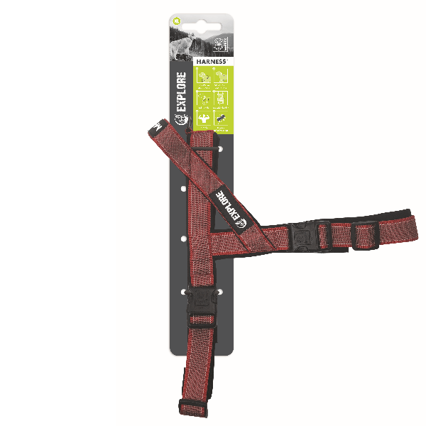 M-PETS Comfortable and Reflective Dog Harness for Safe Nighttime Strolls