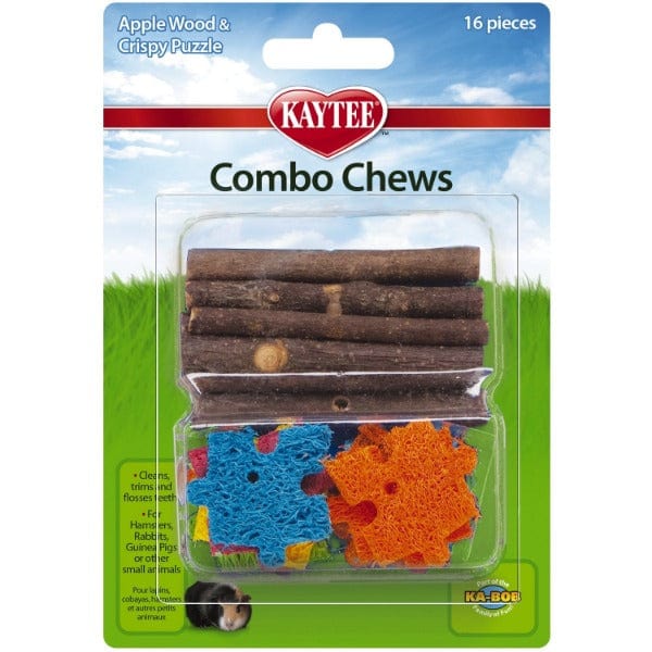 Kaytee Combo Chews for Small Pets: Apple Wood and Crispy Puzzle Toy