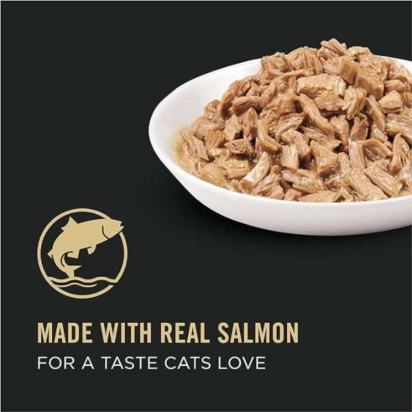 Purina Pro Plan Complete Essentials Premium Canned Adult Cat Food with Salmon Entrée in Sauce, 156g per Can