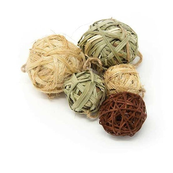 Playful Moss Hollow Roll - Around Chew Toys for Small Pets