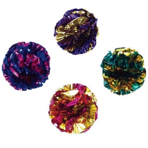Coastal Pets Turbo Krinkle Ball Cat Toys in Assorted Colors (4 Count)