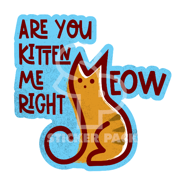 Adorable Cat Sayings Sticker Pack - Kitten Right Meow, Including Small Stickers for Multiple Uses