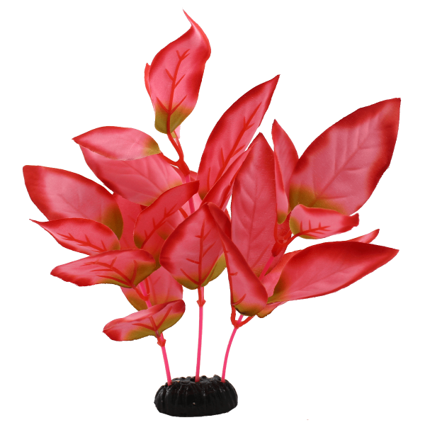 8-Piece Pink Hygrophila Silk Aquarium Plant Set for Realistic Underwater Decor