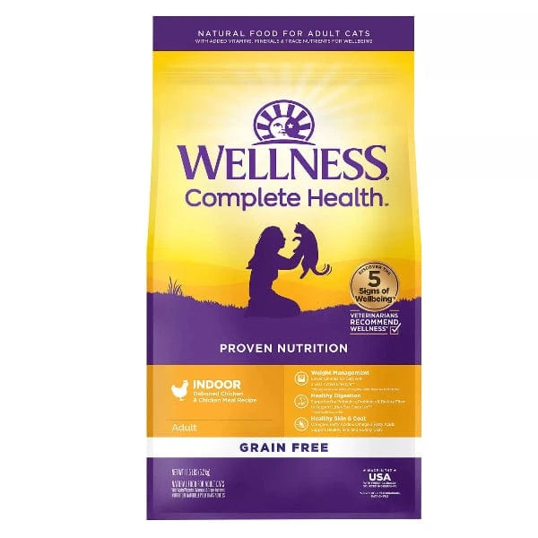 Wellness Complete Health Grain-Free Indoor Dry Cat Food with Deboned Chicken