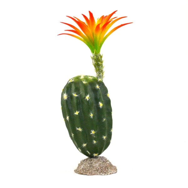 Repti Gear Vibrant Orange Palm-Style Cactus Decor for Reptiles
