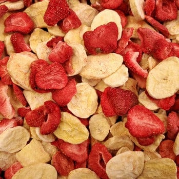 Sunburst Premium Freeze - Dried Strawberry and Banana Treats Specially Designed for Pet Birds