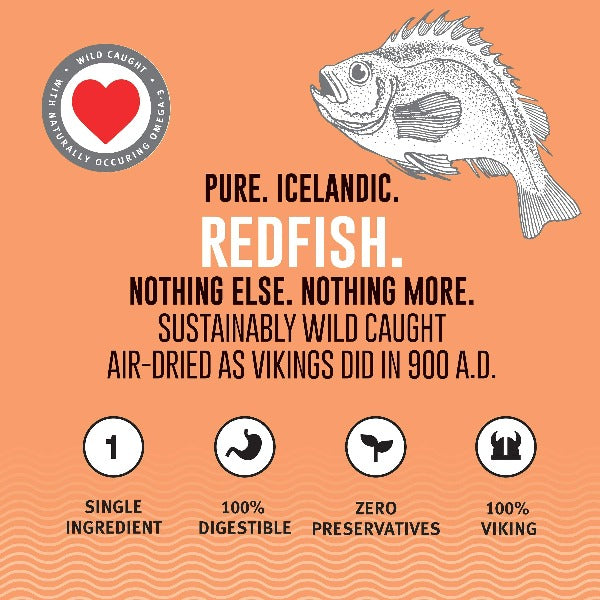 Premium Icelandic Redfish Skin Rolls - All - Natural Dog Treats (Special Order Item)