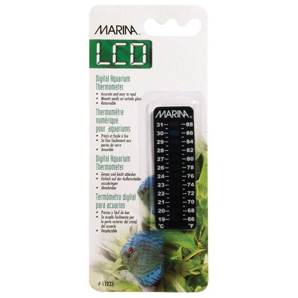 Marina LCD Digital Aquarium Temperature Thermometer for Fresh and Saltwater Tanks