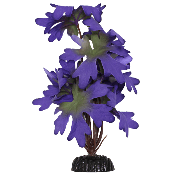 Purple Silk Aquarium Fish Gear Plants (Set of 8, Approx. 8 Inches Tall)