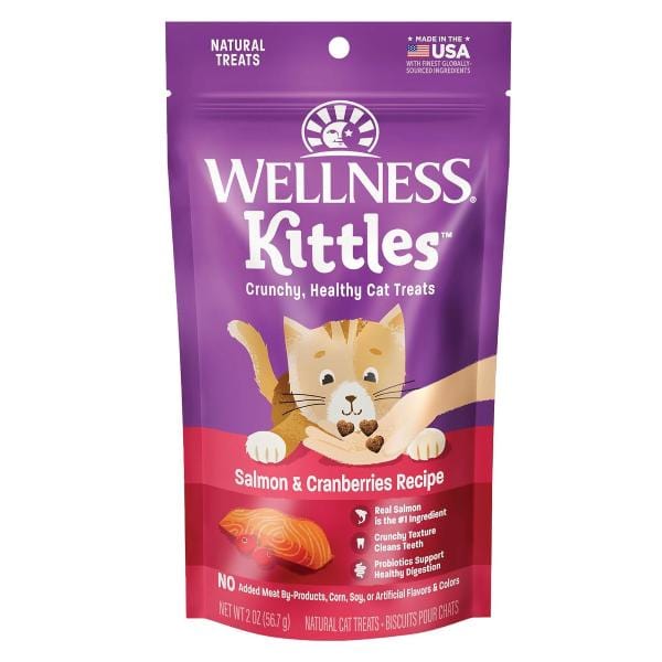 Wellness Kittles Premium Grain - Free Natural Salmon and Cranberries Flavored Cat Treats