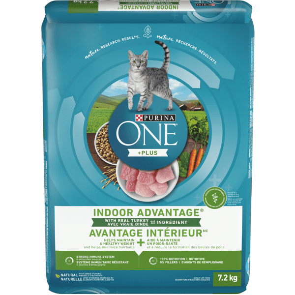 Purina ONE +Plus Premium Indoor Advantage Dry Cat Food with Real Turkey